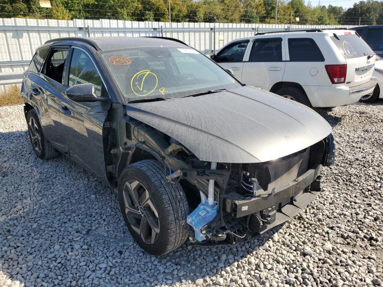 2023 Hyundai Tucson VIN 5NMJF3AE4PH238961 Copart auction photo, front end / side damage thumbnail 4