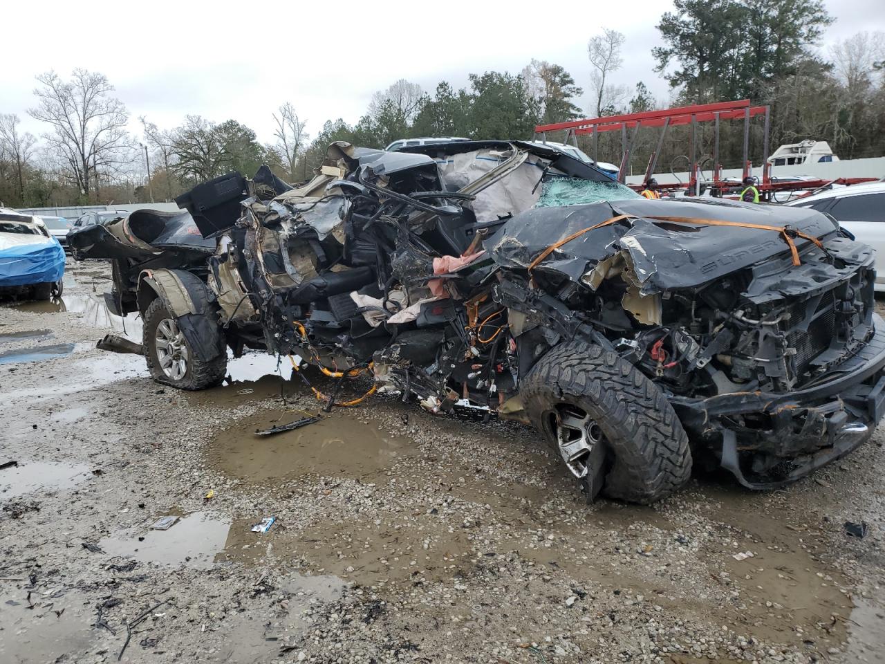 2017 Ford F250 VIN 1FT7W2BT0HEB66341 Copart auction photo, rollover damage thumbnail 4