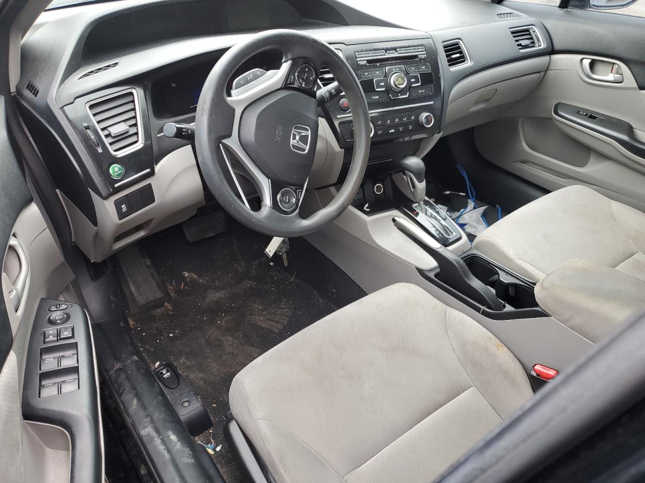 2013 Honda Civic VIN 2HGFB2F50DH301616 Copart auction photo, all over damage thumbnail 8
