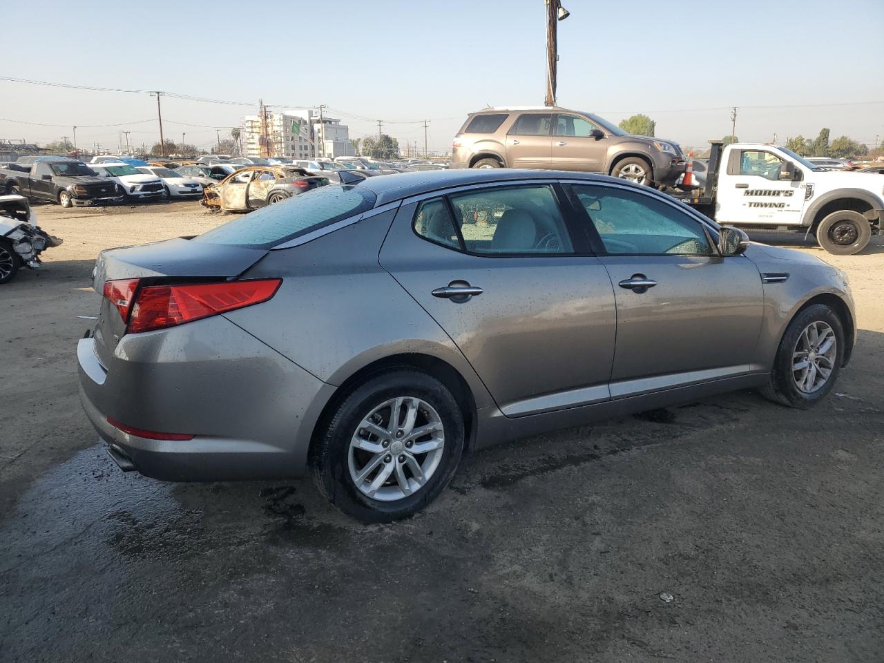 2013 KIA Optima VIN 5XXGM4A73DG220629 Copart auction photo, rear end / side damage thumbnail 3