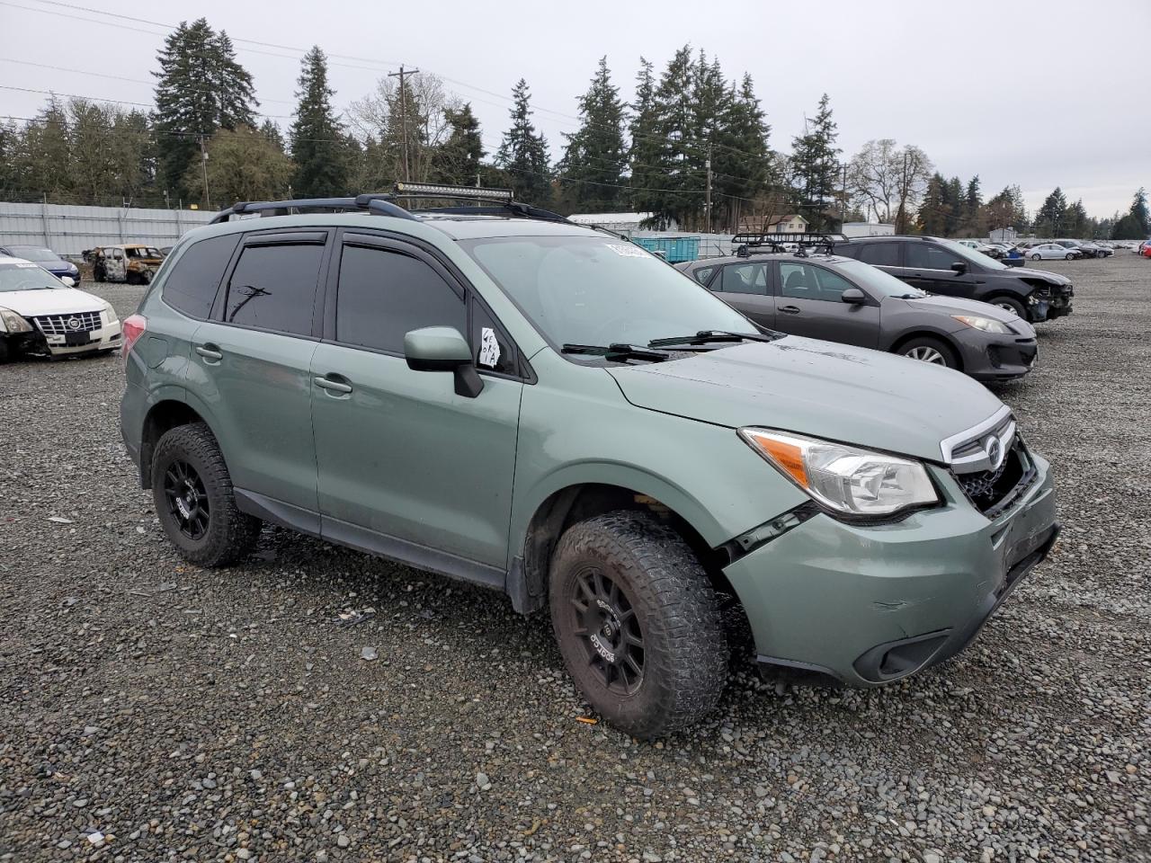 2015 Subaru Forester VIN JF2SJAFC7FH819323 Copart auction photo, front end damage thumbnail 4