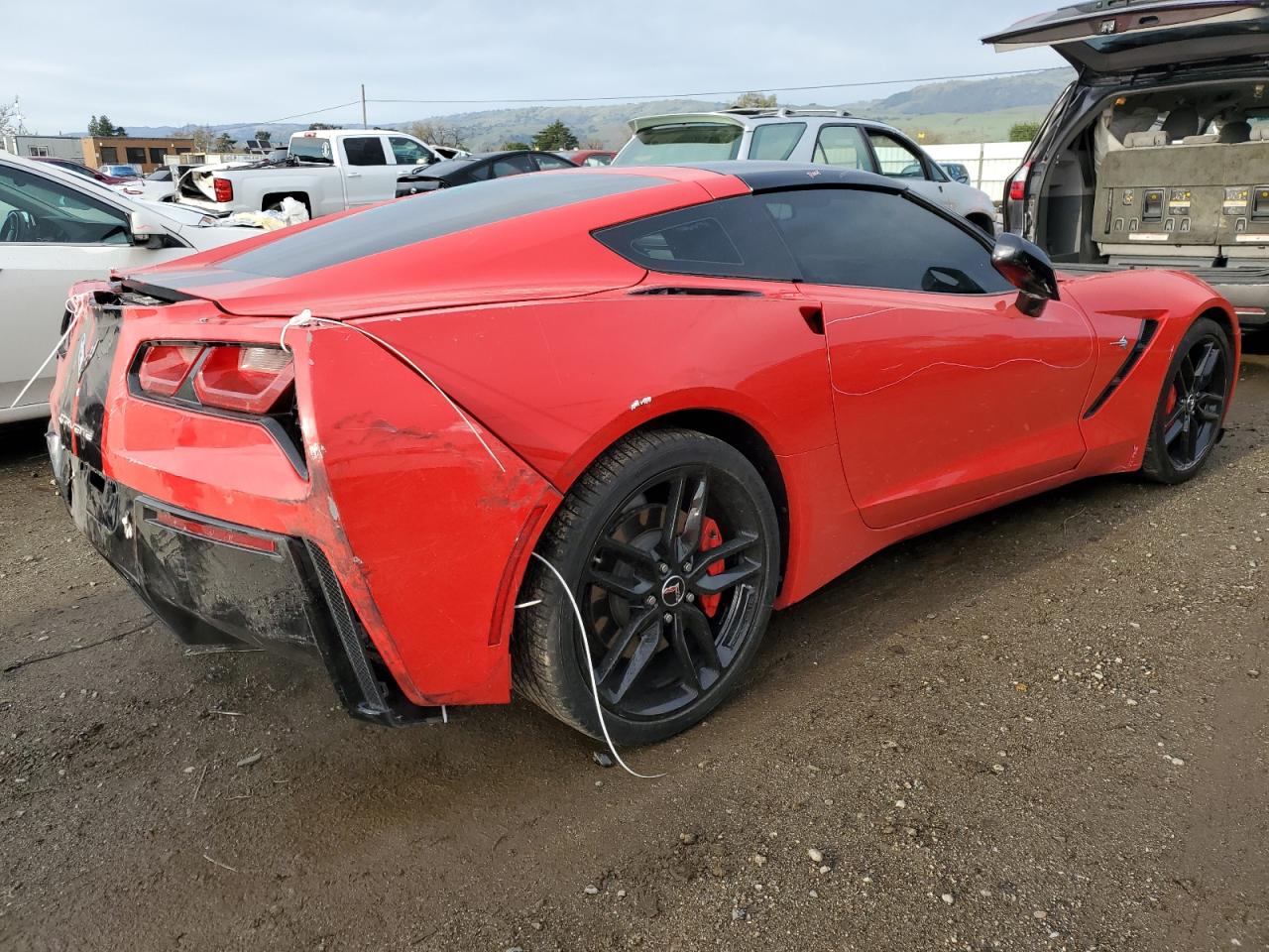 2015 Chevrolet Corvette VIN 1G1YF2D79F5103863 Copart auction photo, rear end / side damage thumbnail 3