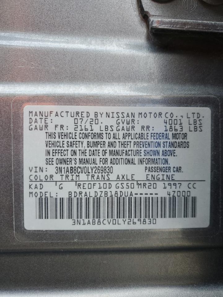 2020 Nissan Sentra VIN 3N1AB8CV0LY269830 Copart auction photo, front end / minor dent/scratches damage thumbnail 12