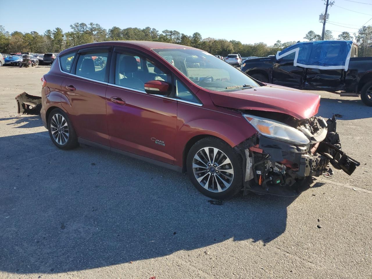 2017 Ford C-MAX VIN 1FADP5FU9HL105060 Copart auction photo, front end damage thumbnail 4