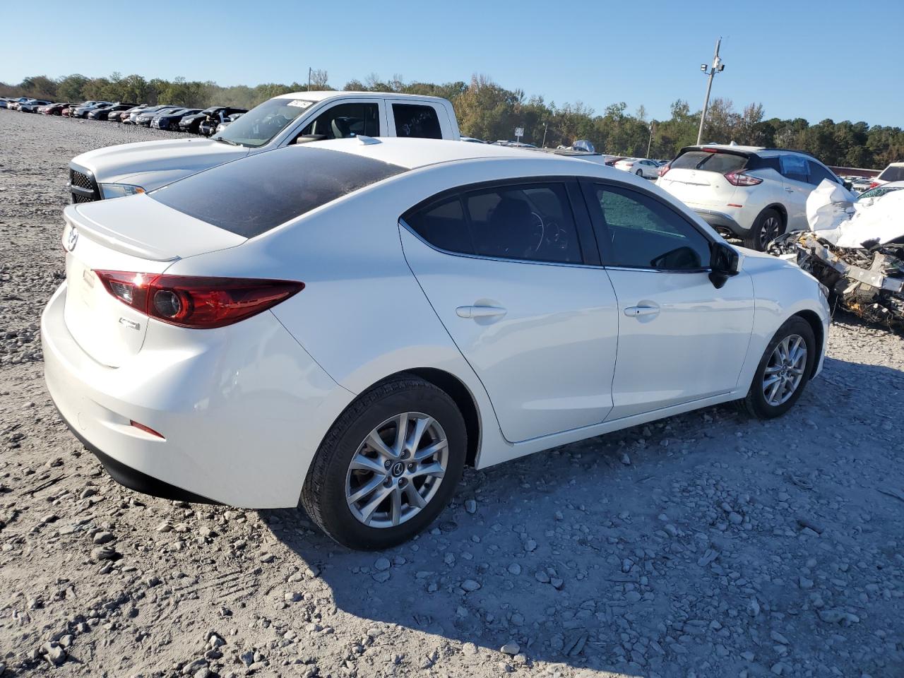 2014 Mazda 3 VIN JM1BM1W77E1183938 Copart auction photo, front end / side damage thumbnail 3