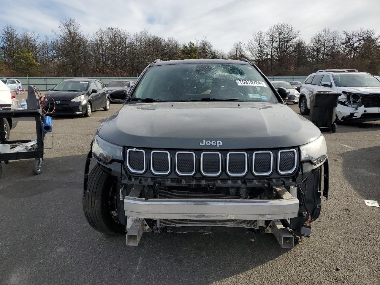 2022 Jeep Compass VIN 3C4NJDCB2NT131707 Copart auction photo, front end / side damage thumbnail 5