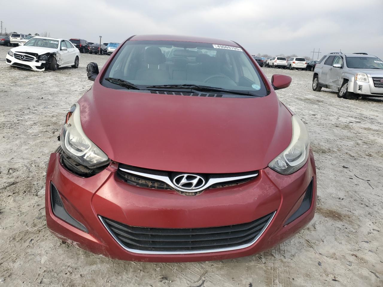 2016 Hyundai Elantra VIN 5NPDH4AE5GH667865 Copart auction photo, front end / side damage thumbnail 5