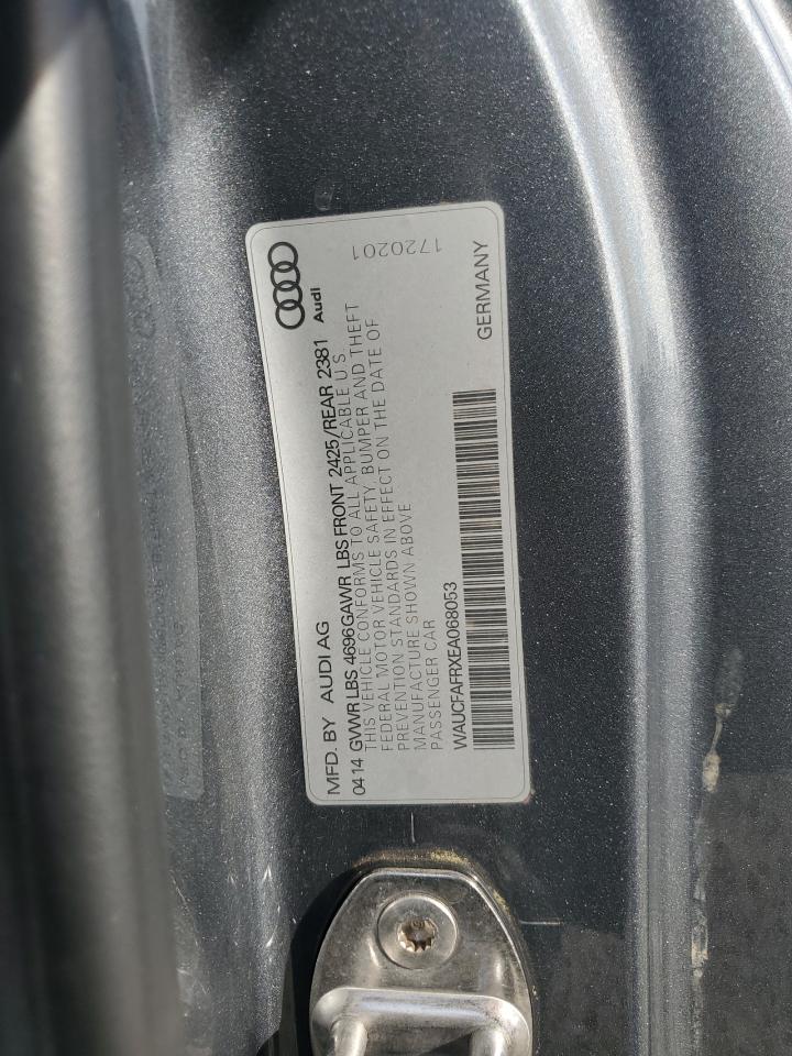 2014 Audi A5 VIN WAUCFAFRXEA068053 Copart auction photo, front end damage thumbnail 12
