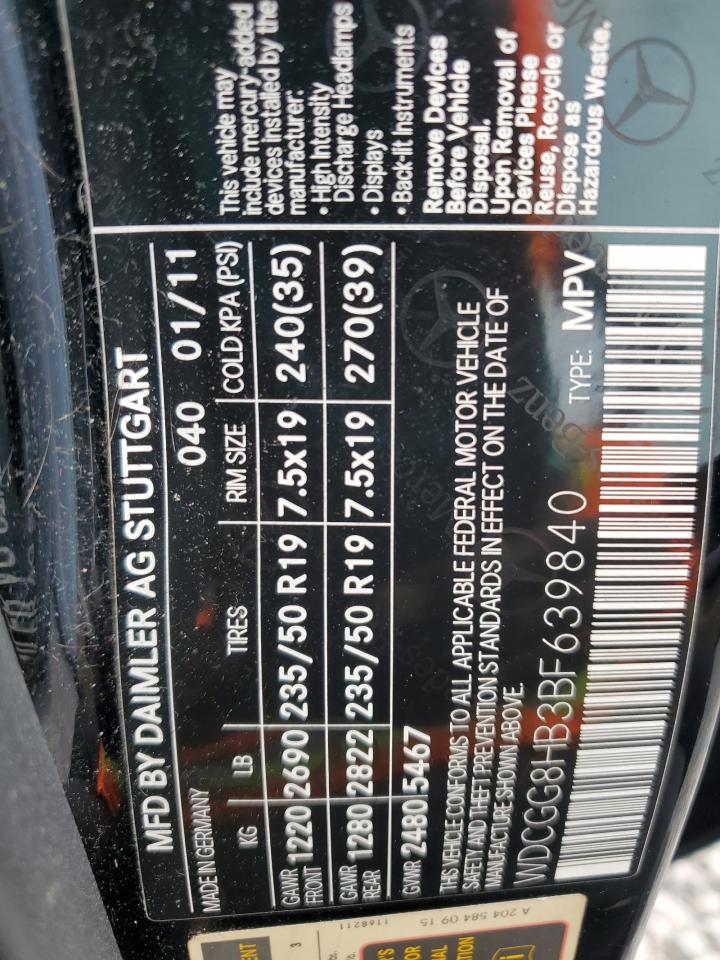 2011 Mercedes-Benz GLK-klasse VIN WDCGG8HB3BF639840 Copart auction photo, mechanical / front end damage thumbnail 12