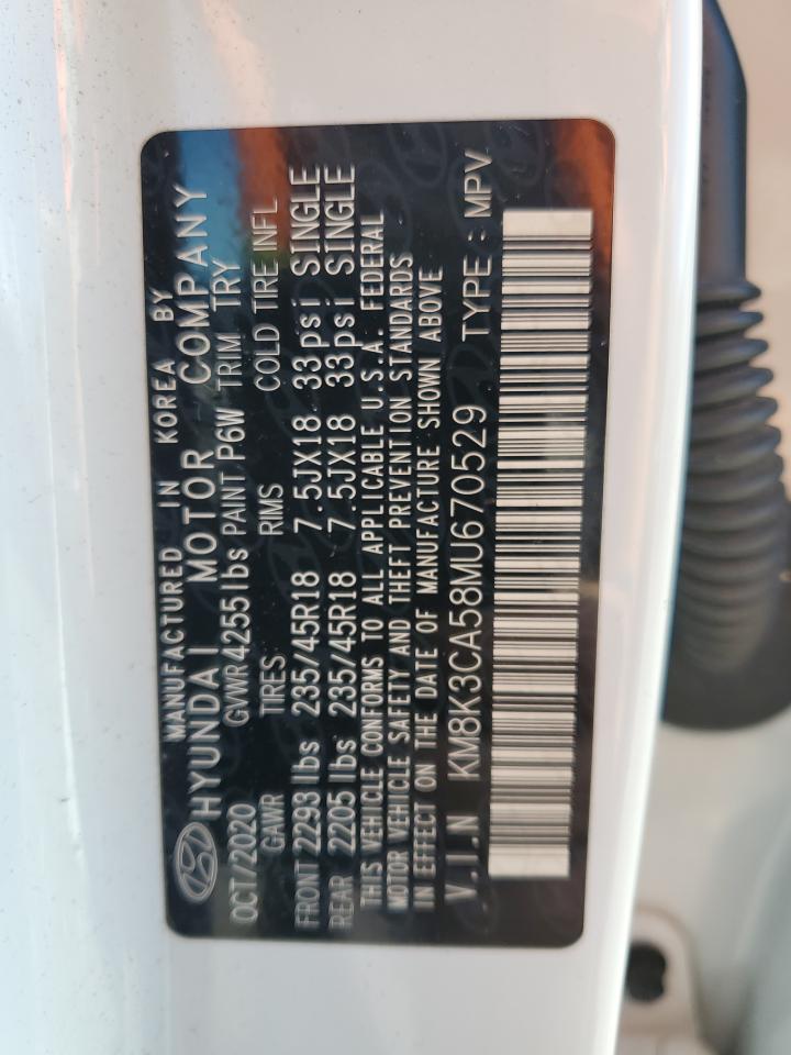 2021 Hyundai Kona VIN KM8K3CA58MU670529 Copart auction photo, rear end / front end damage thumbnail 15