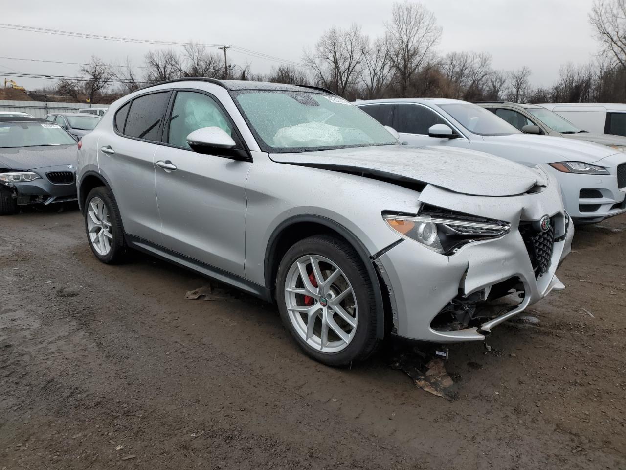 2018 Alfa Romeo Stelvio VIN ZASFAKNN7J7B90368 Copart auction photo, front end damage thumbnail 4