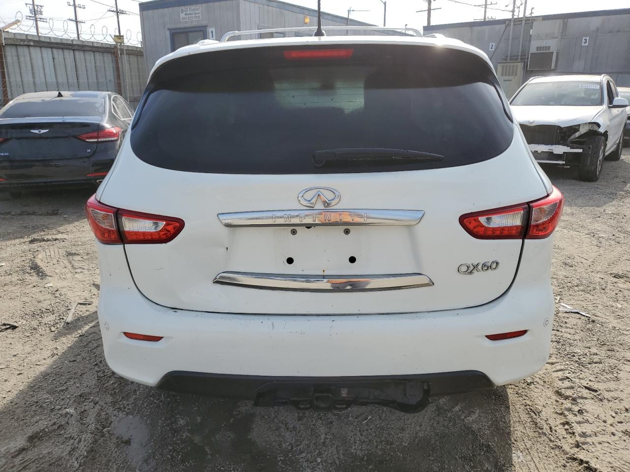 2014 Infiniti QX60 VIN 5N1AL0MM2EC554568 Copart auction photo, front end / side damage thumbnail 6
