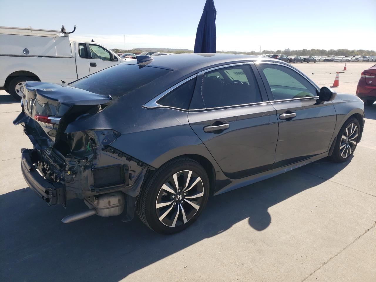 2022 Honda Civic VIN JHMFE1F72NX008281 Copart auction photo, rear end / front end damage thumbnail 3