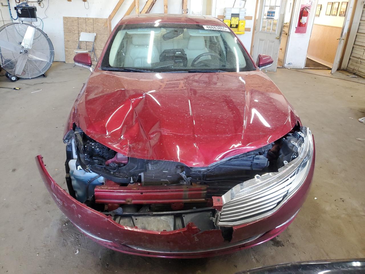 2014 Lincoln MKZ VIN 3LN6L2LU5ER812764 Copart auction photo, front end / rear end damage thumbnail 5