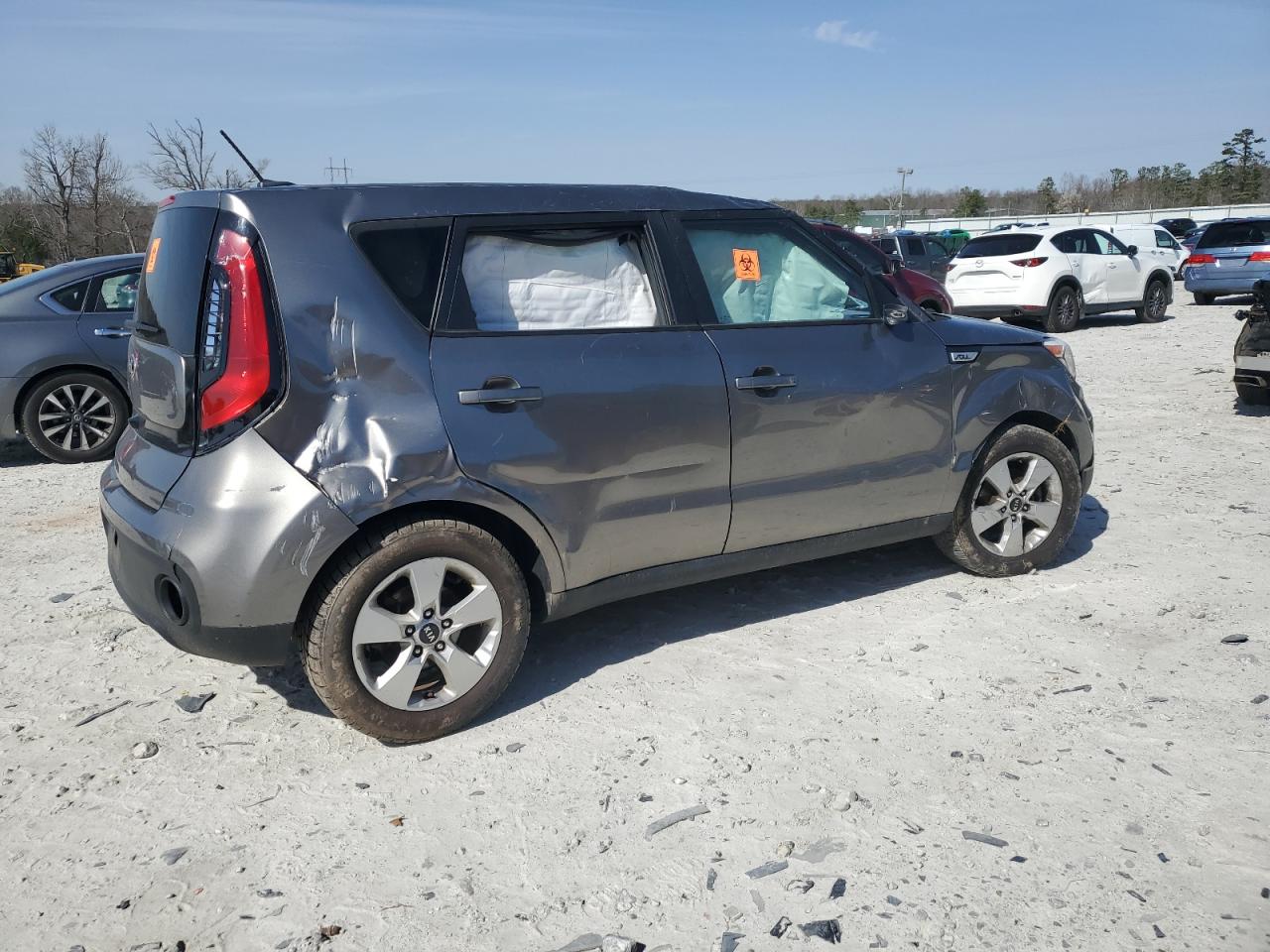 2018 KIA Soul VIN KNDJN2A23J7576188 Copart auction photo, rollover damage thumbnail 3