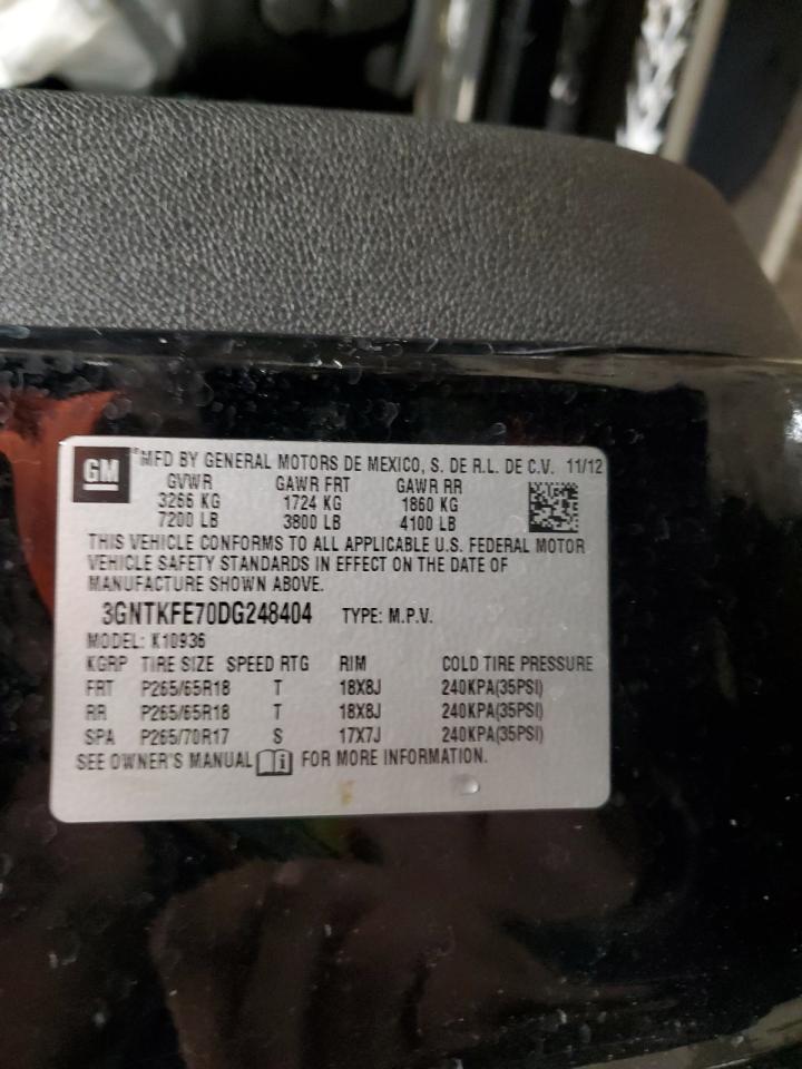 2013 Chevrolet Avalanche VIN 3GNTKFE70DG248404 Copart auction photo, front end / undercarriage damage thumbnail 14