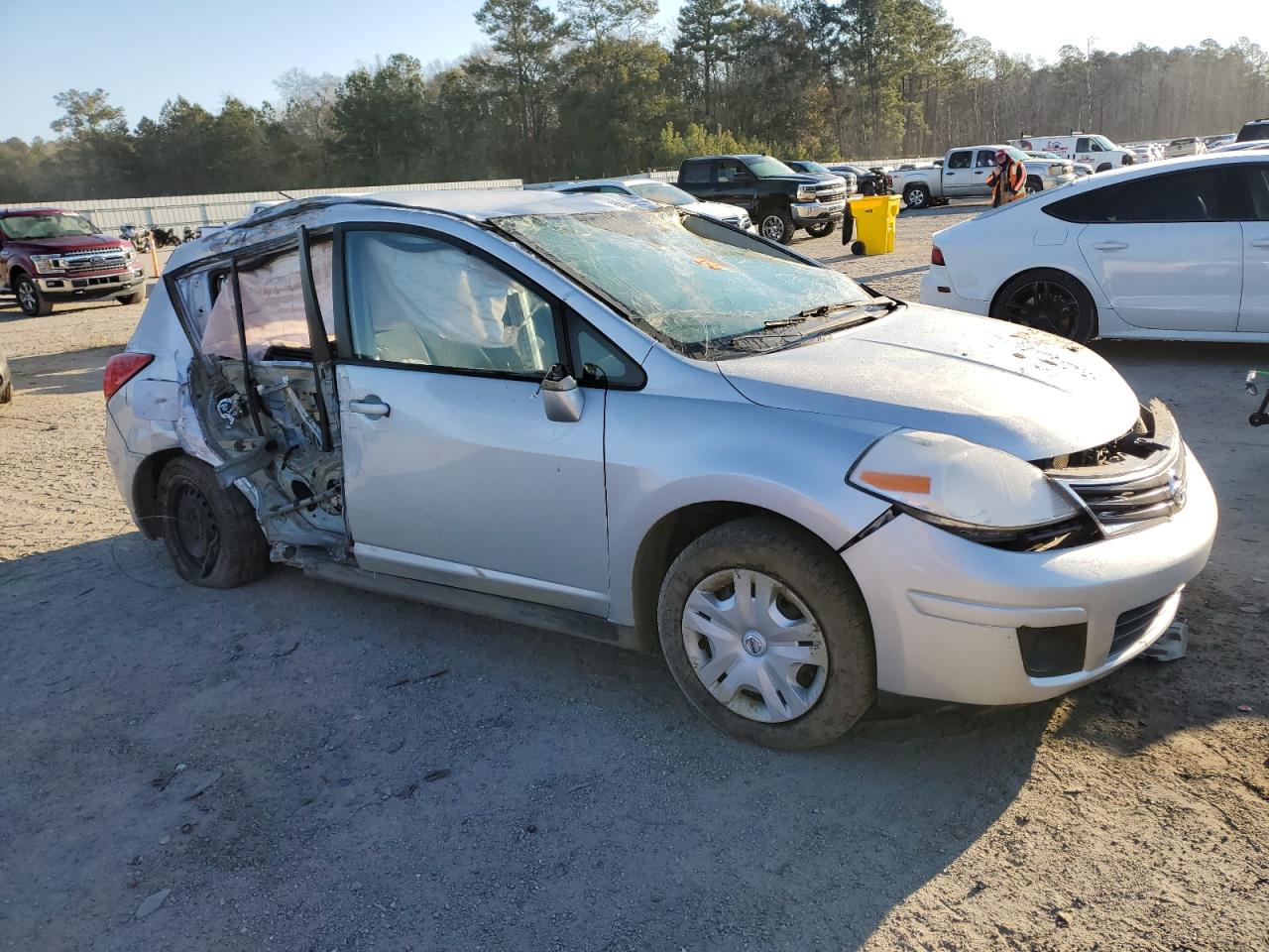 2011 Nissan Versa VIN 3N1BC1CPXBL360061 Copart auction photo, all over damage thumbnail 4