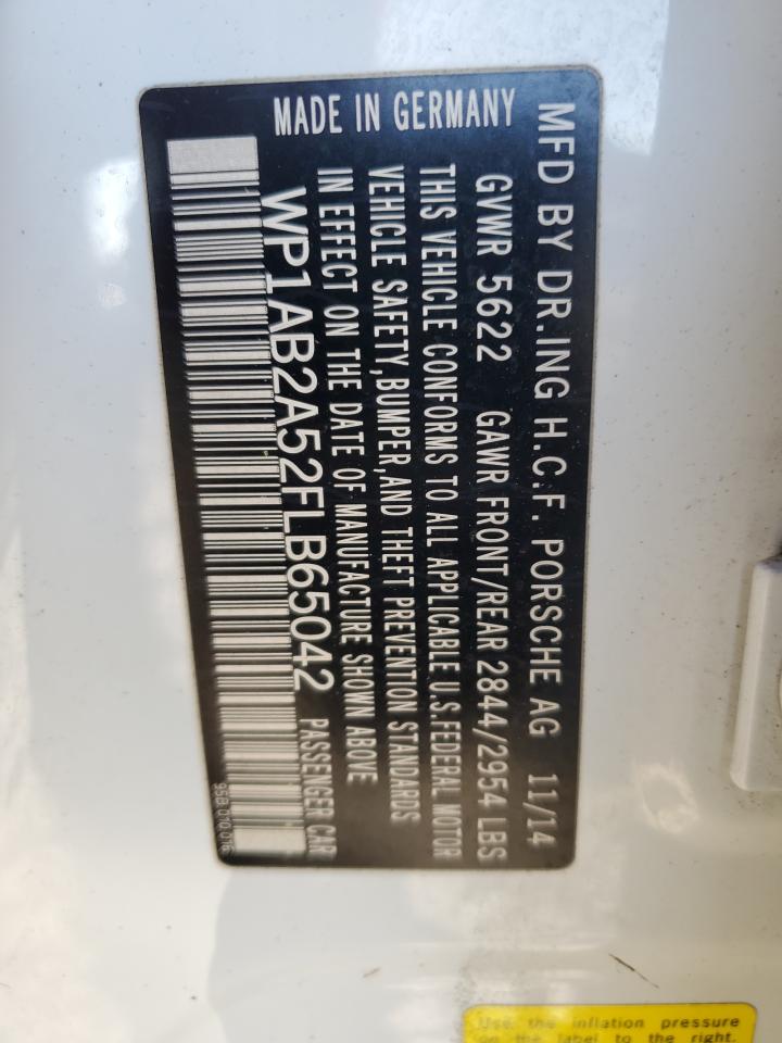 2015 Porsche Macan VIN WP1AB2A52FLB65042 Copart auction photo, minor dent/scratches damage thumbnail 12