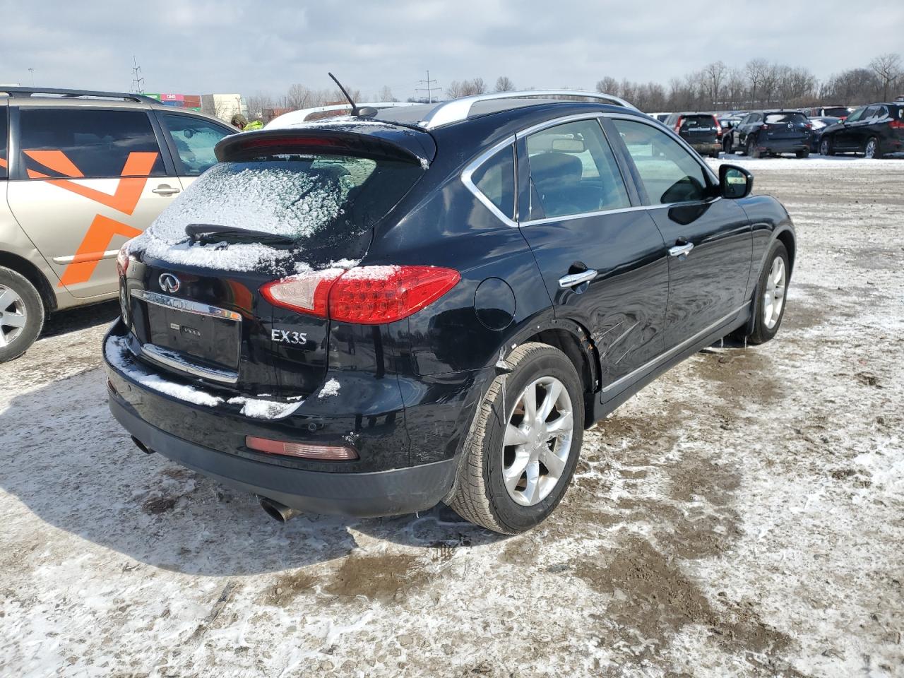 2008 Infiniti EX VIN JNKAJ09FX8M356628 Copart auction photo, side damage thumbnail 3