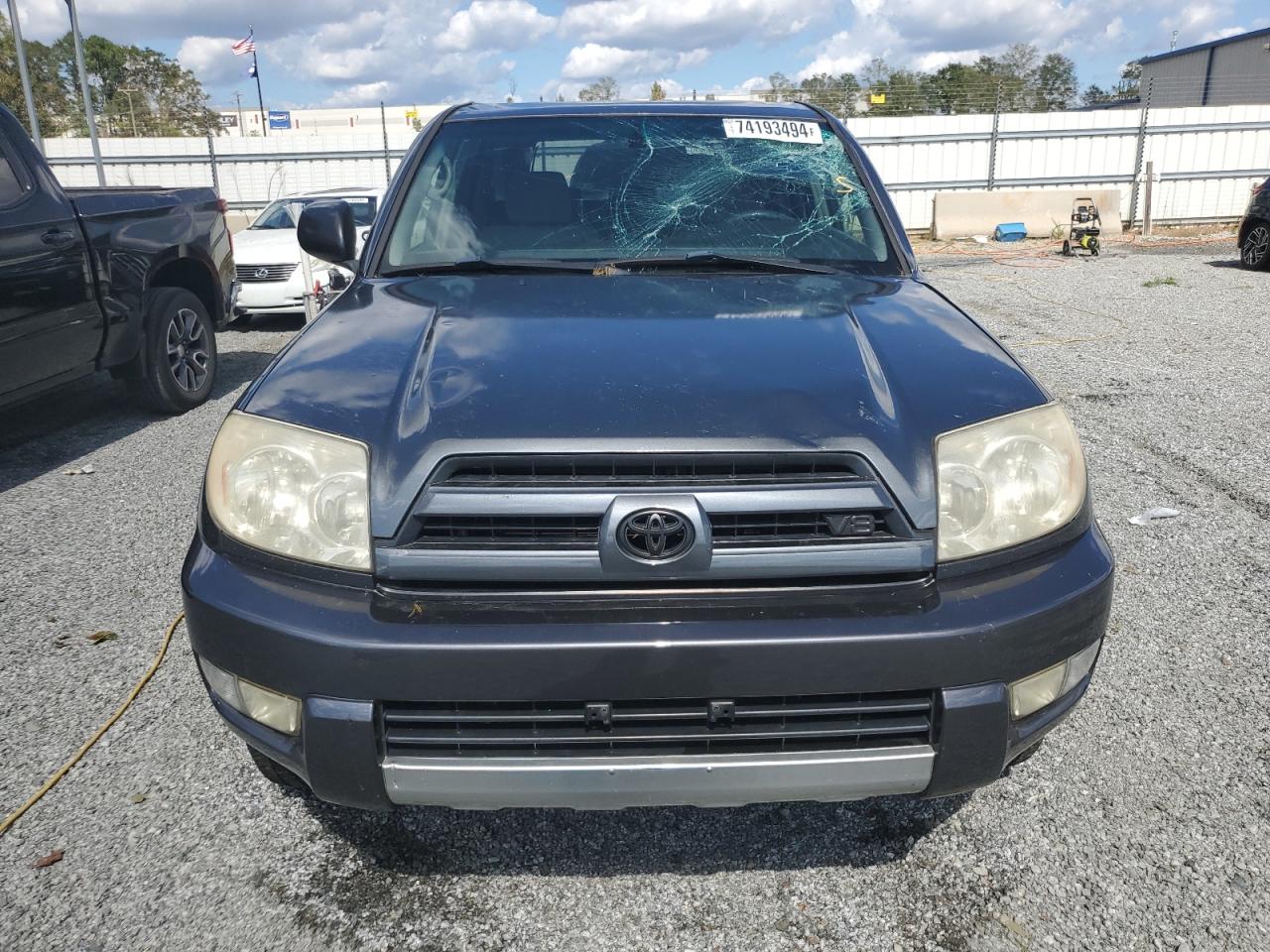 2004 Toyota 4Runner VIN JTEBT14R948008583 Copart auction photo, top/roof damage thumbnail 5