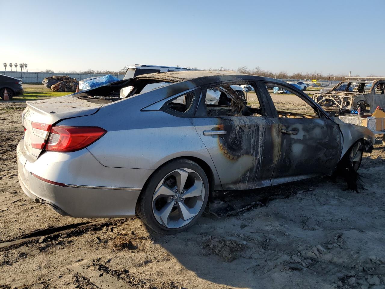 2018 Honda Accord VIN 1HGCV1F99JA041654 Copart auction photo, burn damage thumbnail 3