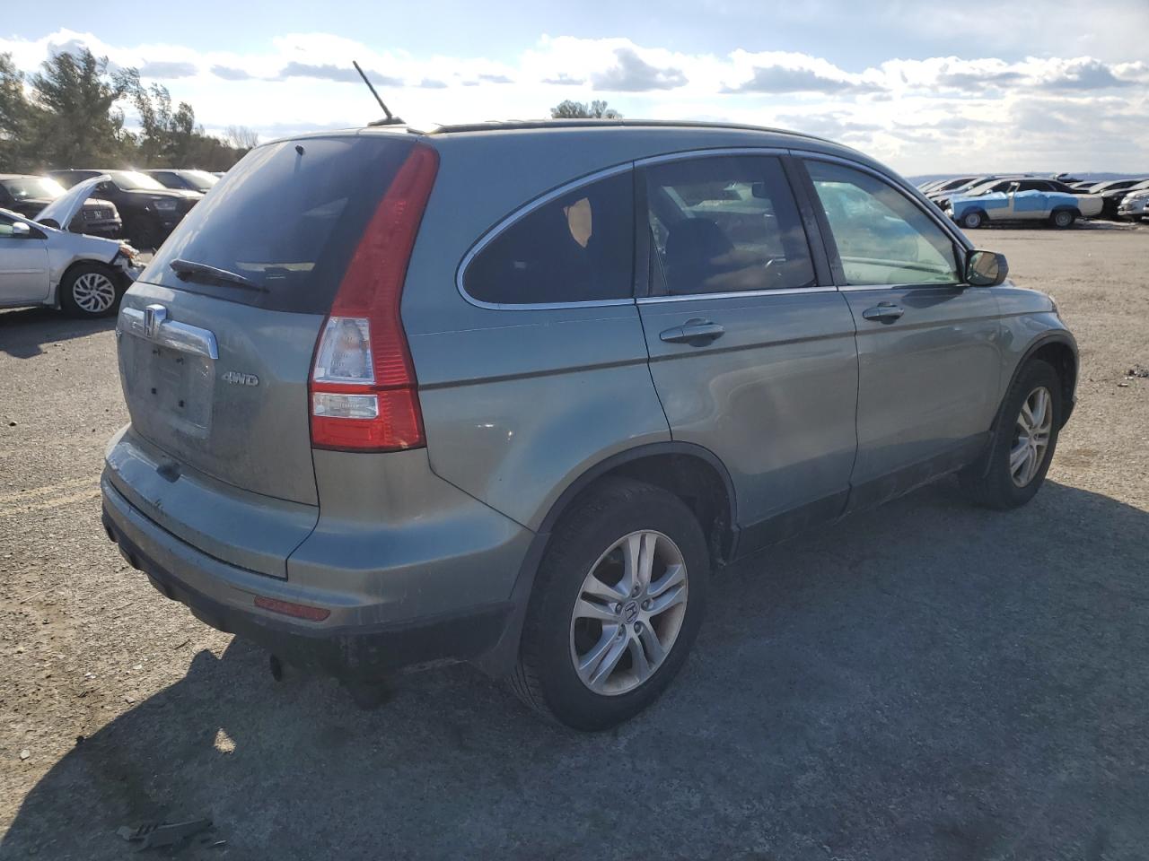 2010 Honda CR-V VIN 5J6RE4H72AL053990 Copart auction photo, side / undercarriage damage thumbnail 3