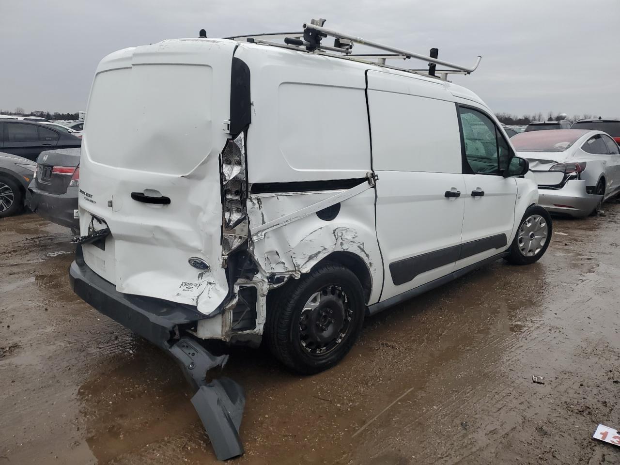 2017 Ford Transit VIN NM0LS7E72H1333339 Copart auction photo, rear end / side damage thumbnail 3