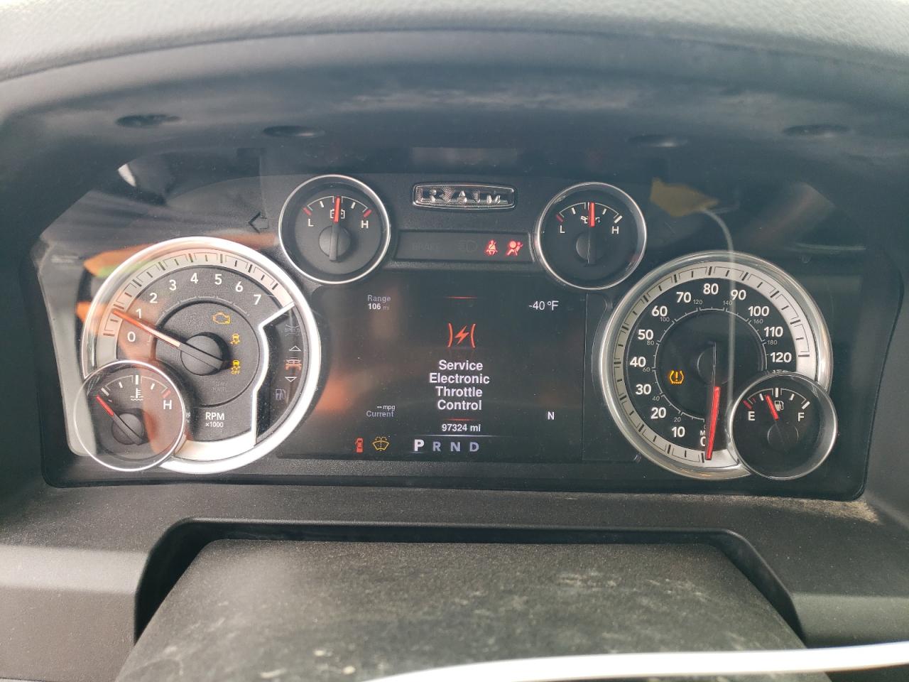 2016 RAM 1500 VIN 1C6RR6LT4GS159826 Copart auction photo, front end damage thumbnail 9