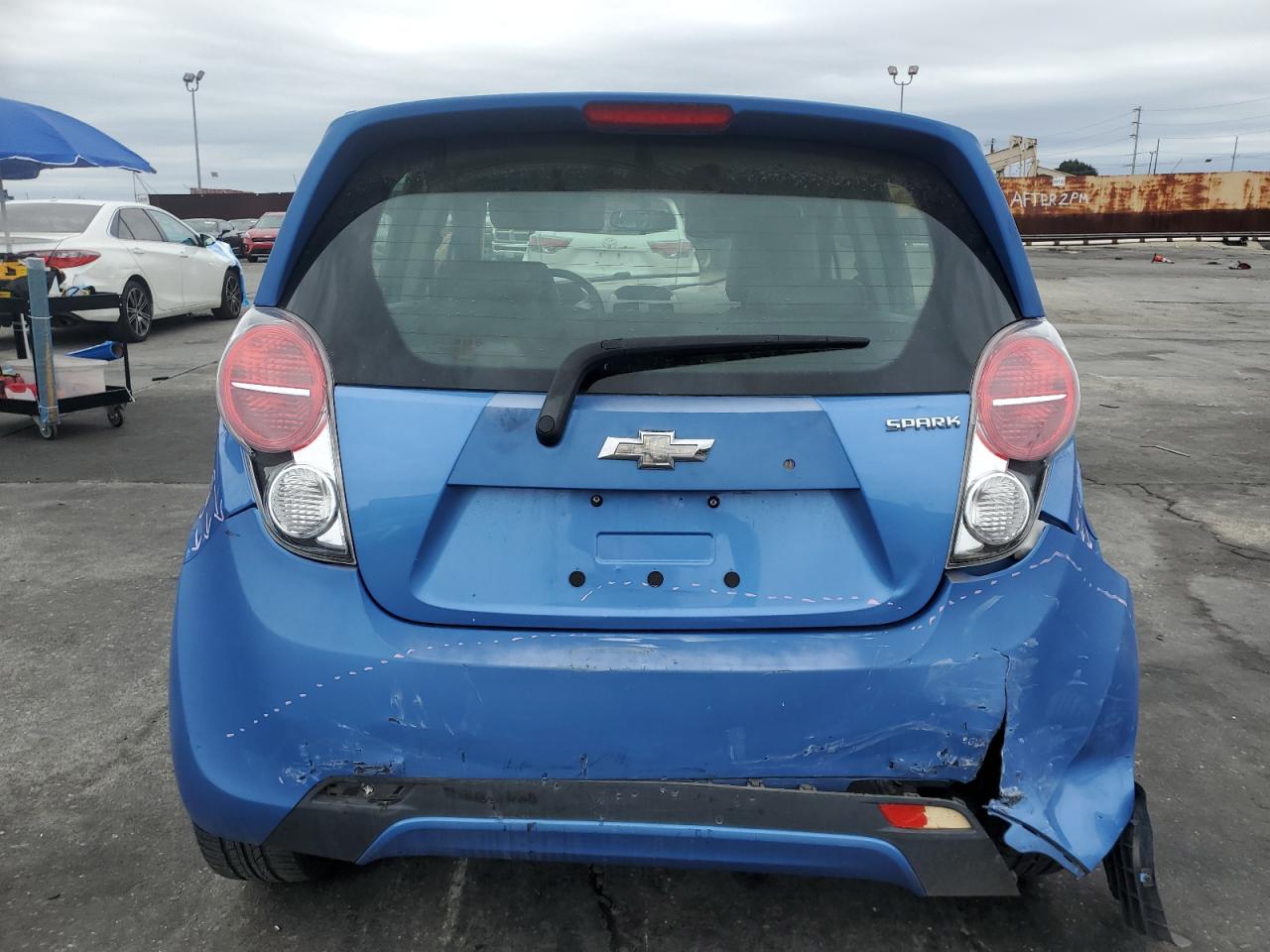 2014 Chevrolet Spark VIN KL8CD6S98EC413766 Copart auction photo, rear end damage thumbnail 6