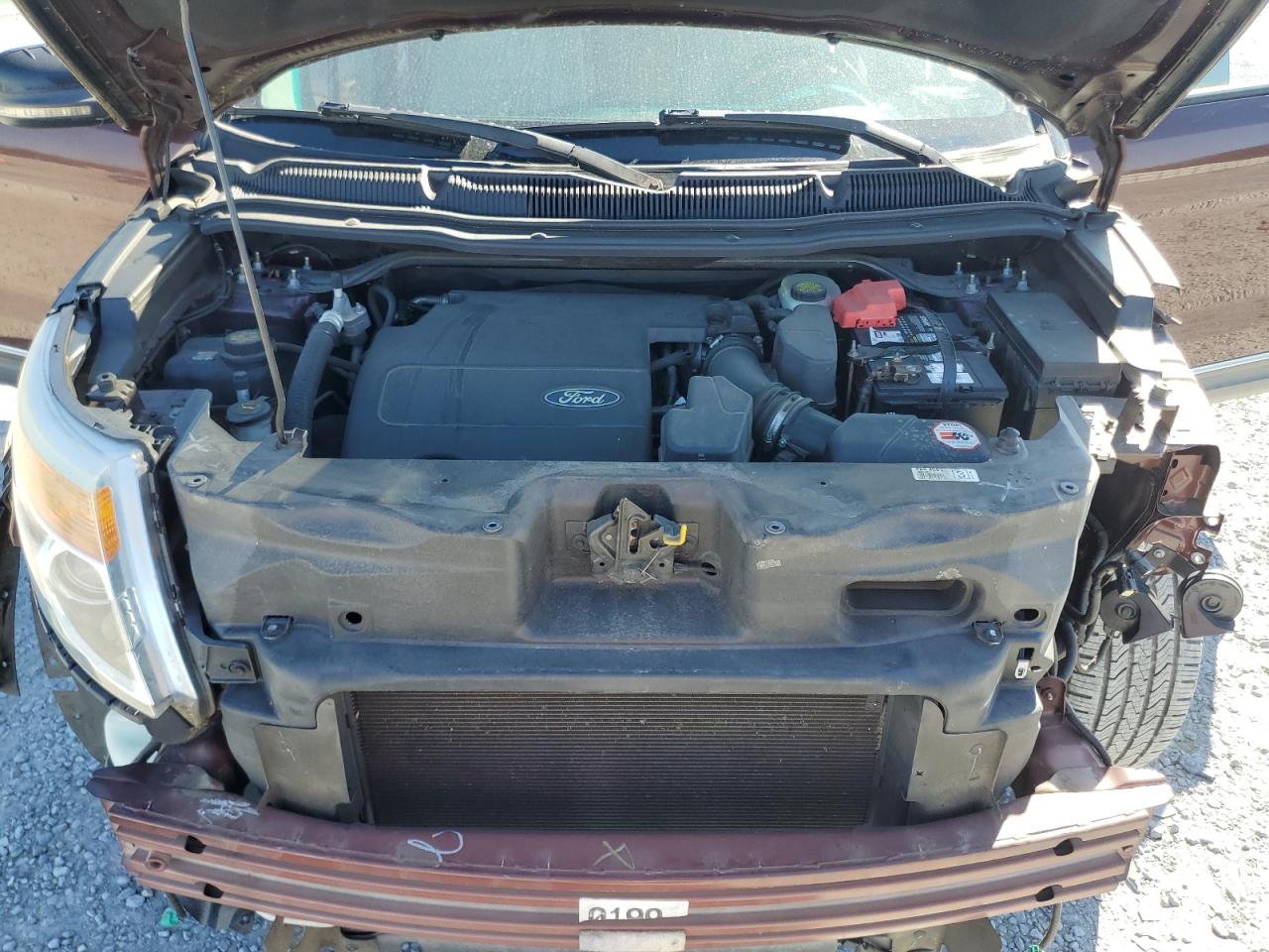 2012 Ford Explorer VIN 1FMHK7D87CGA34725 Copart auction photo, front end damage thumbnail 12