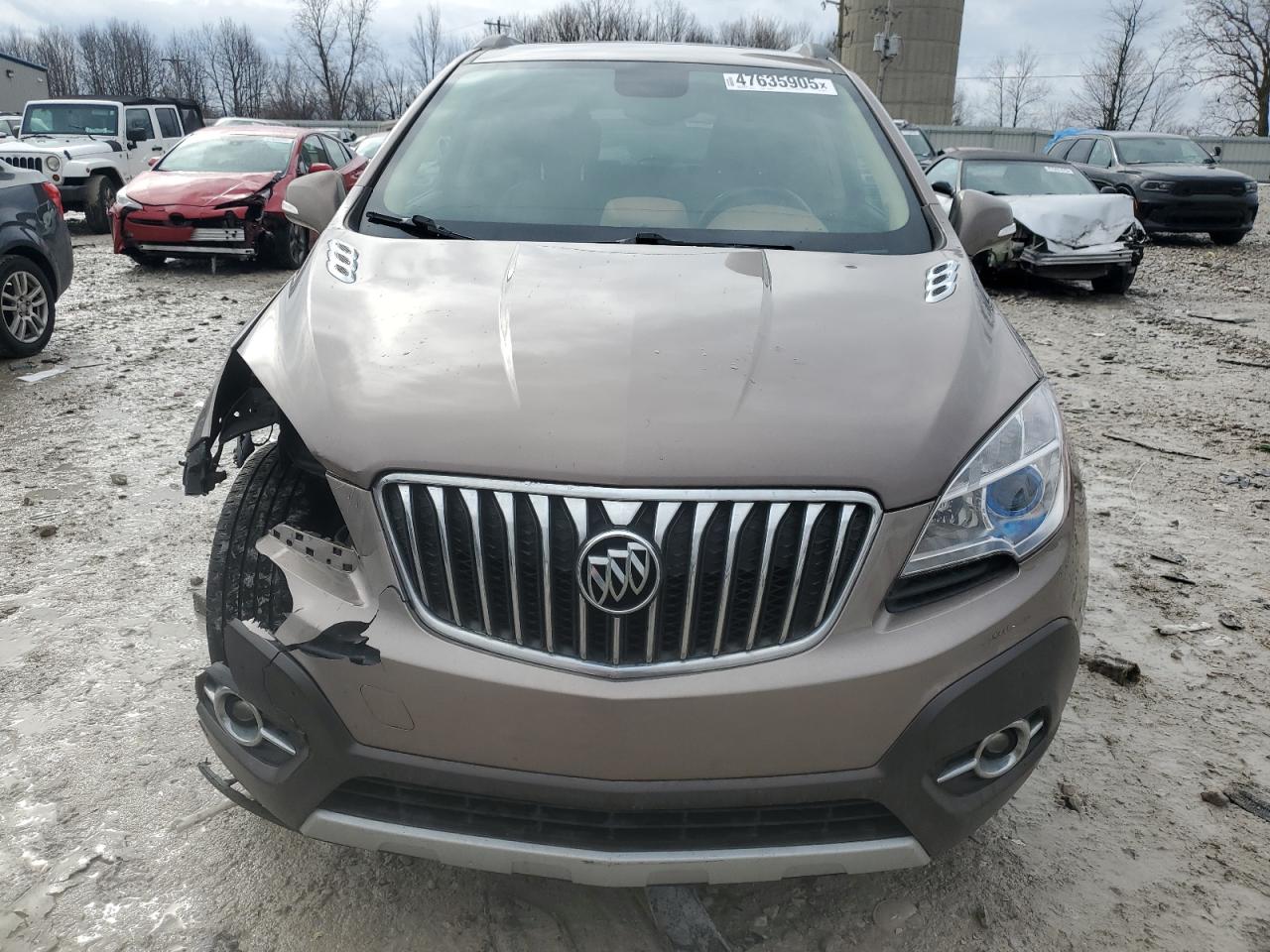 2014 Buick Encore VIN KL4CJGSB0EB535160 Copart auction photo, front end damage thumbnail 5