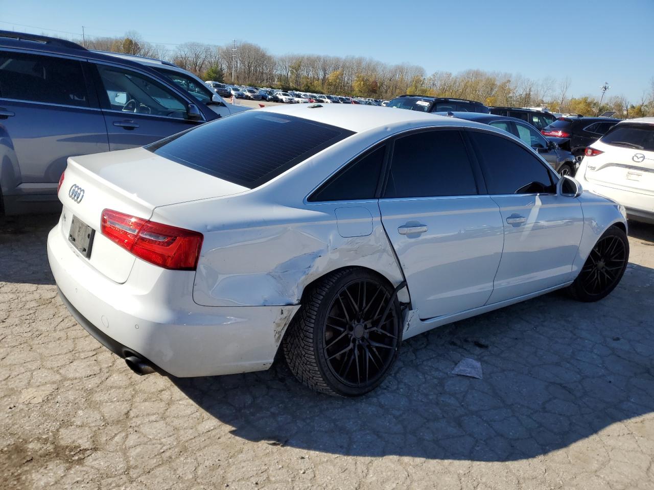 2014 Audi A6 VIN WAUGFAFC6EN139903 Copart auction photo, side damage thumbnail 3