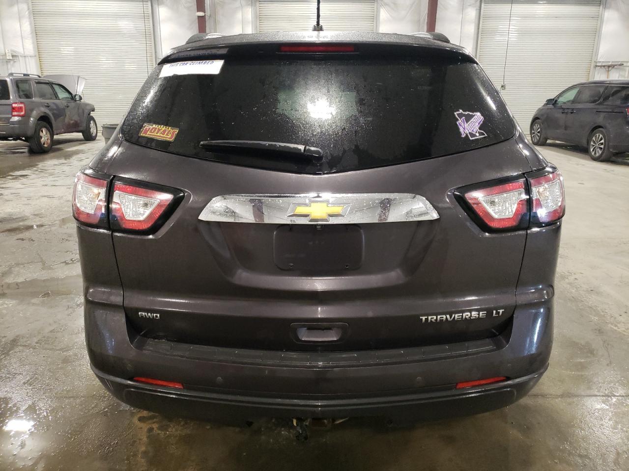 2015 Chevrolet Traverse VIN 1GNKVHKDXFJ194328 Copart auction photo, front end / side damage thumbnail 6