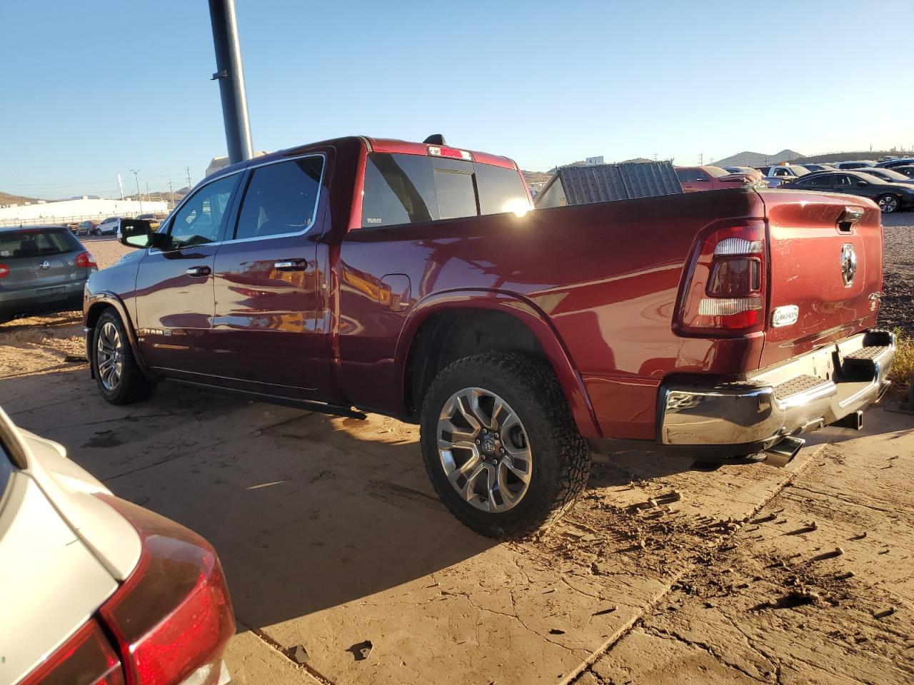 2020 RAM 1500 VIN 1C6SRFST1LN275951 Copart auction photo, front end / side damage thumbnail 2