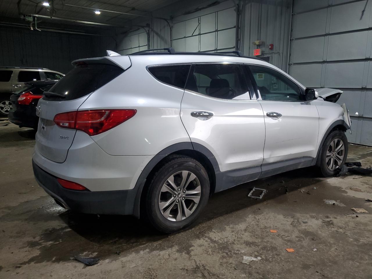 2013 Hyundai Santa Fe VIN 5XYZU3LB3DG045847 Copart auction photo, front end / minor dent/scratches damage thumbnail 3