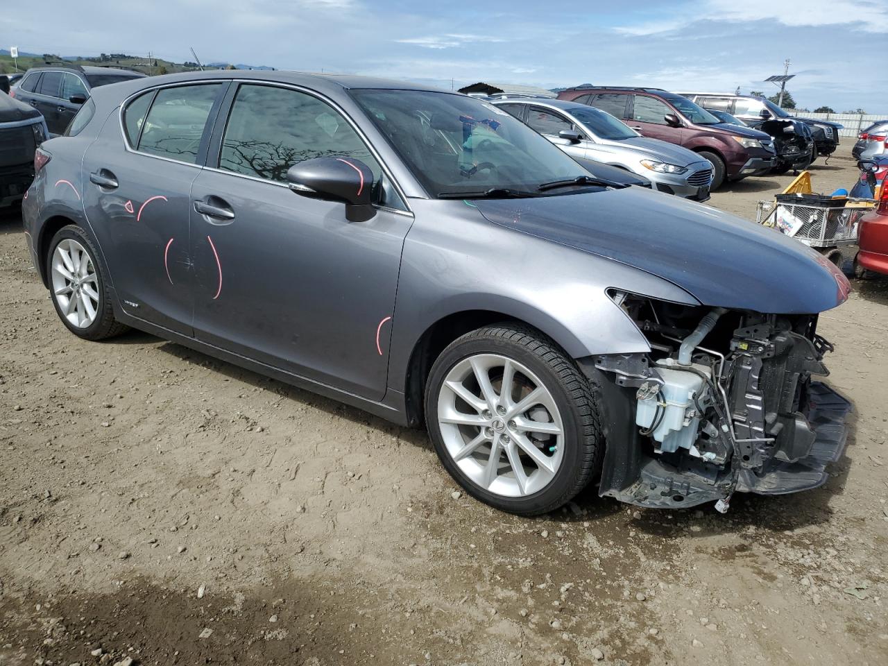 2012 Lexus CT VIN JTHKD5BH5C2062613 Copart auction photo, front end damage thumbnail 4