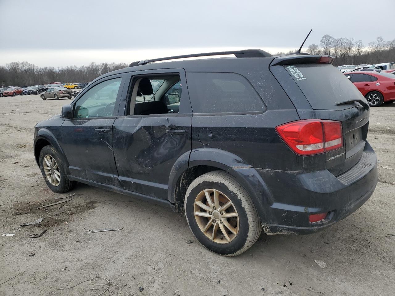 2014 Dodge Journey VIN 3C4PDCBG3ET235579 Copart auction photo, side / front end damage thumbnail 2