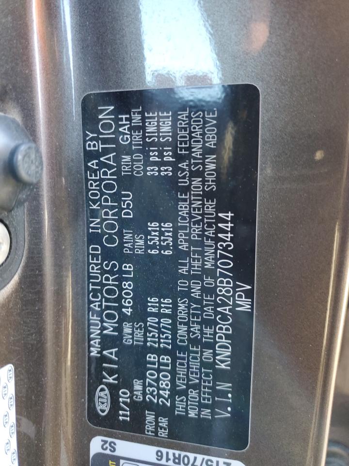 2011 KIA Sportage VIN KNDPBCA28B7073444 Copart auction photo, side / minor dent/scratches damage thumbnail 13