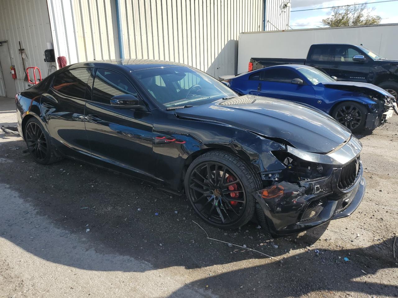 2022 Maserati Ghibli VIN ZAM57YTM1NX394830 Copart auction photo, front end damage thumbnail 4