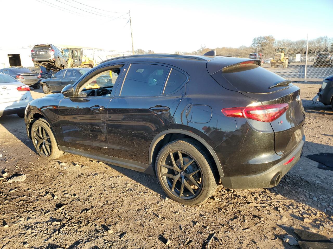 2019 Alfa Romeo Stelvio VIN ZASPAKBN2K7C66539 Copart auction photo, side / front end damage thumbnail 2