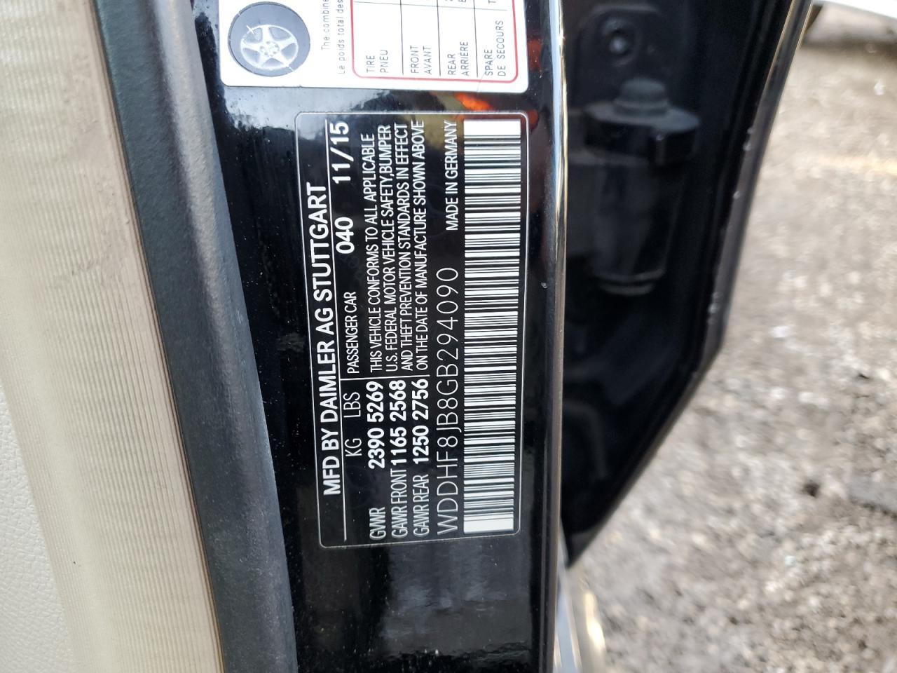 2016 Mercedes-Benz E-klasse VIN WDDHF8JB8GB294090 Copart auction photo, front end / mechanical damage thumbnail 12
