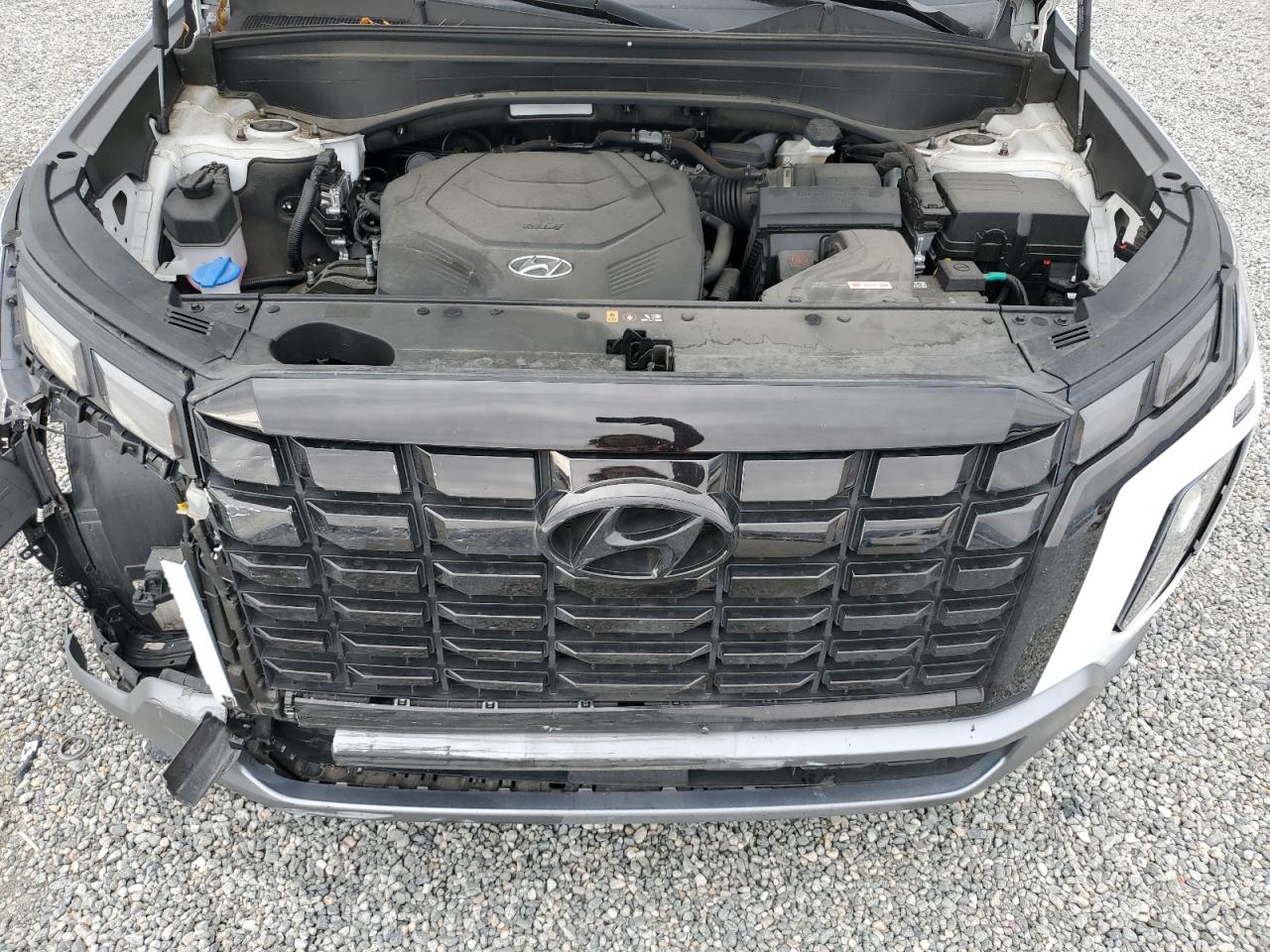 2023 Hyundai Palisade VIN KM8R24GE4PU538645 Copart auction photo, front end / side damage thumbnail 14
