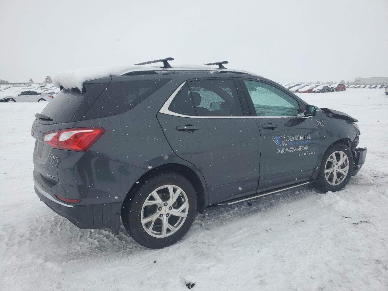 2019 Chevrolet Equinox VIN 2GNAXVEX9K6213162 Copart auction photo, front end / side damage thumbnail 3