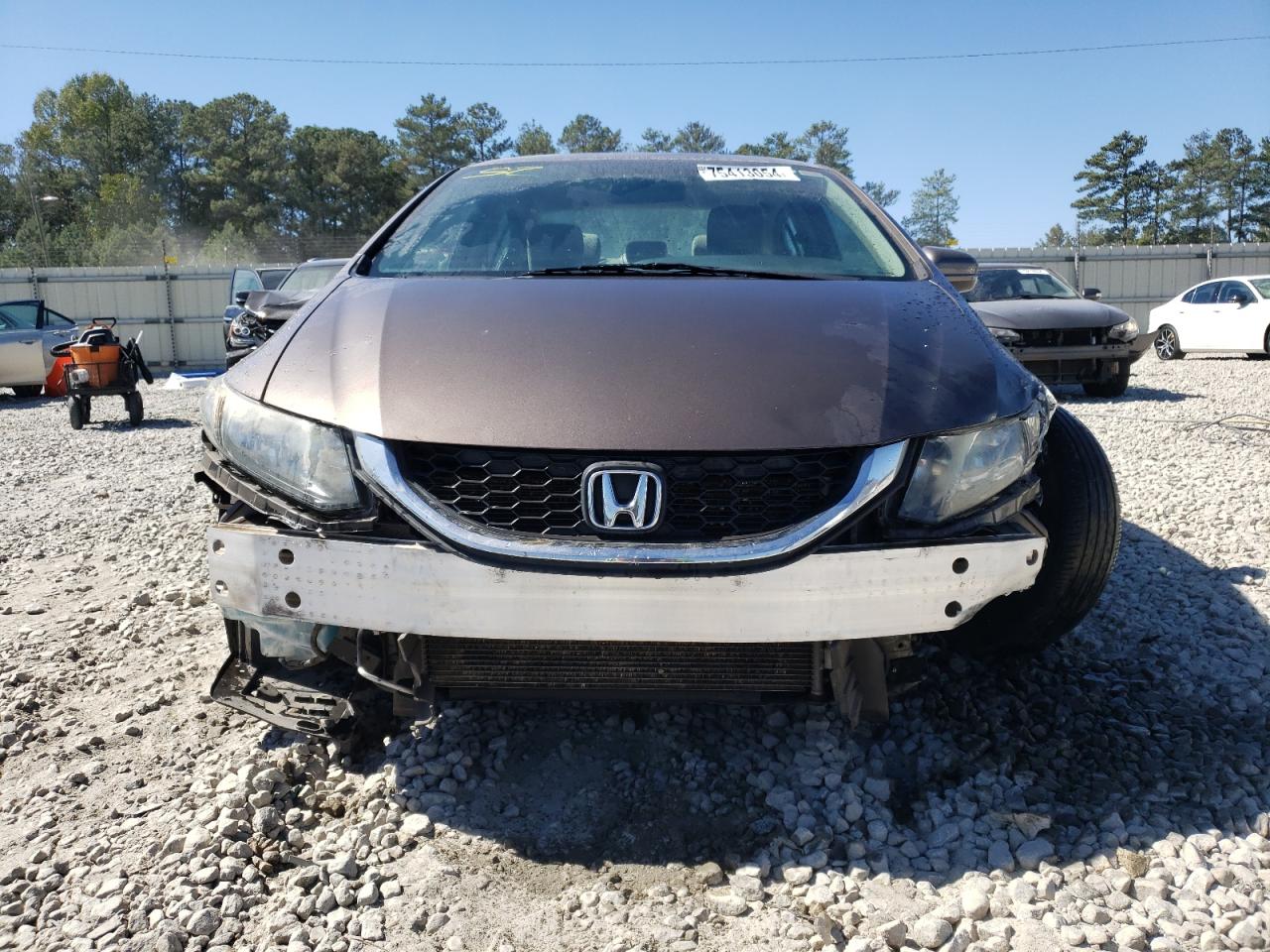 2014 Honda Civic VIN 2HGFB2F5XEH515160 Copart auction photo, front end / undercarriage damage thumbnail 5