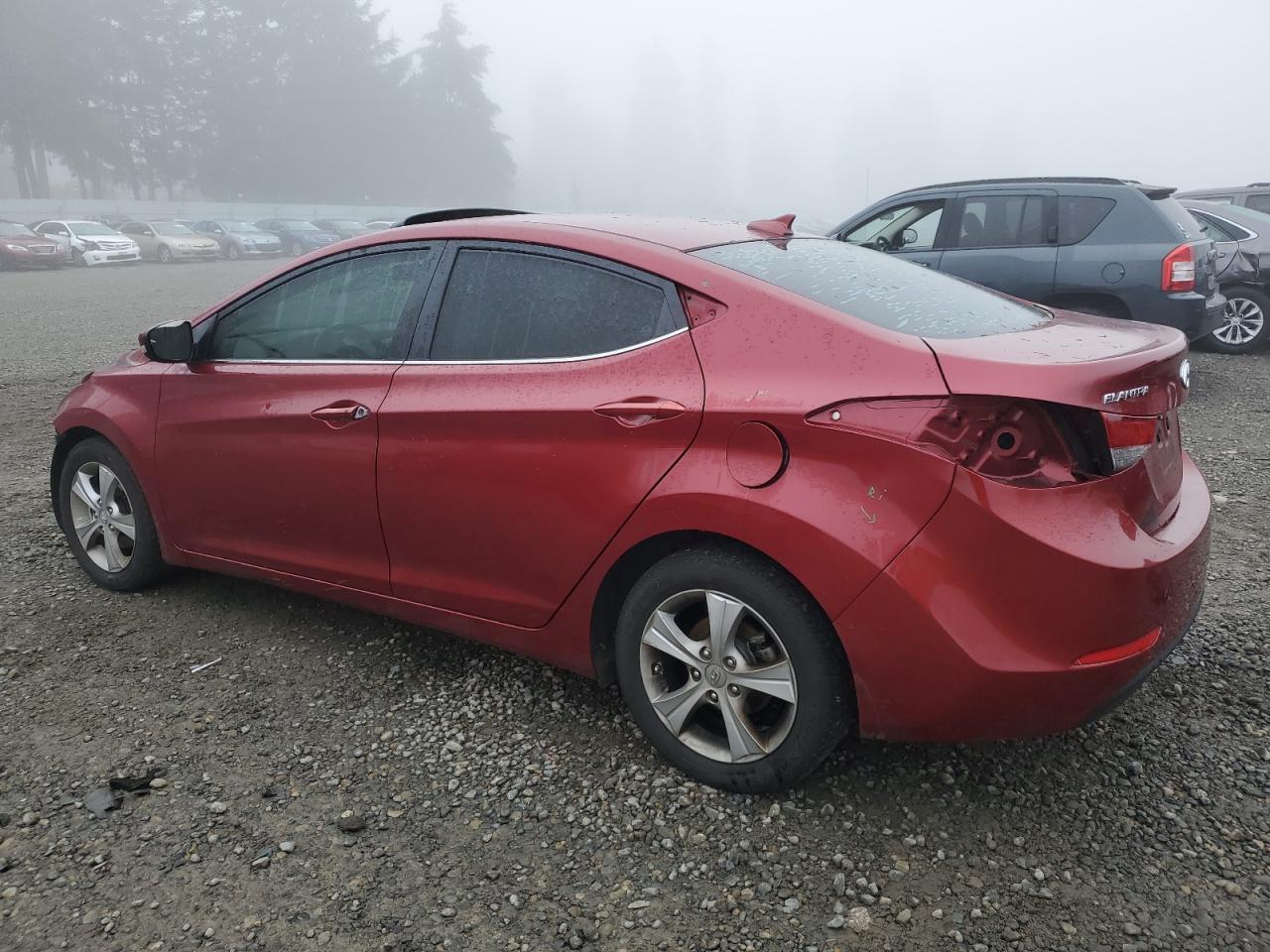 2016 Hyundai Elantra VIN 5NPDH4AE8GH797364 Copart auction photo, front end / rear end damage thumbnail 2