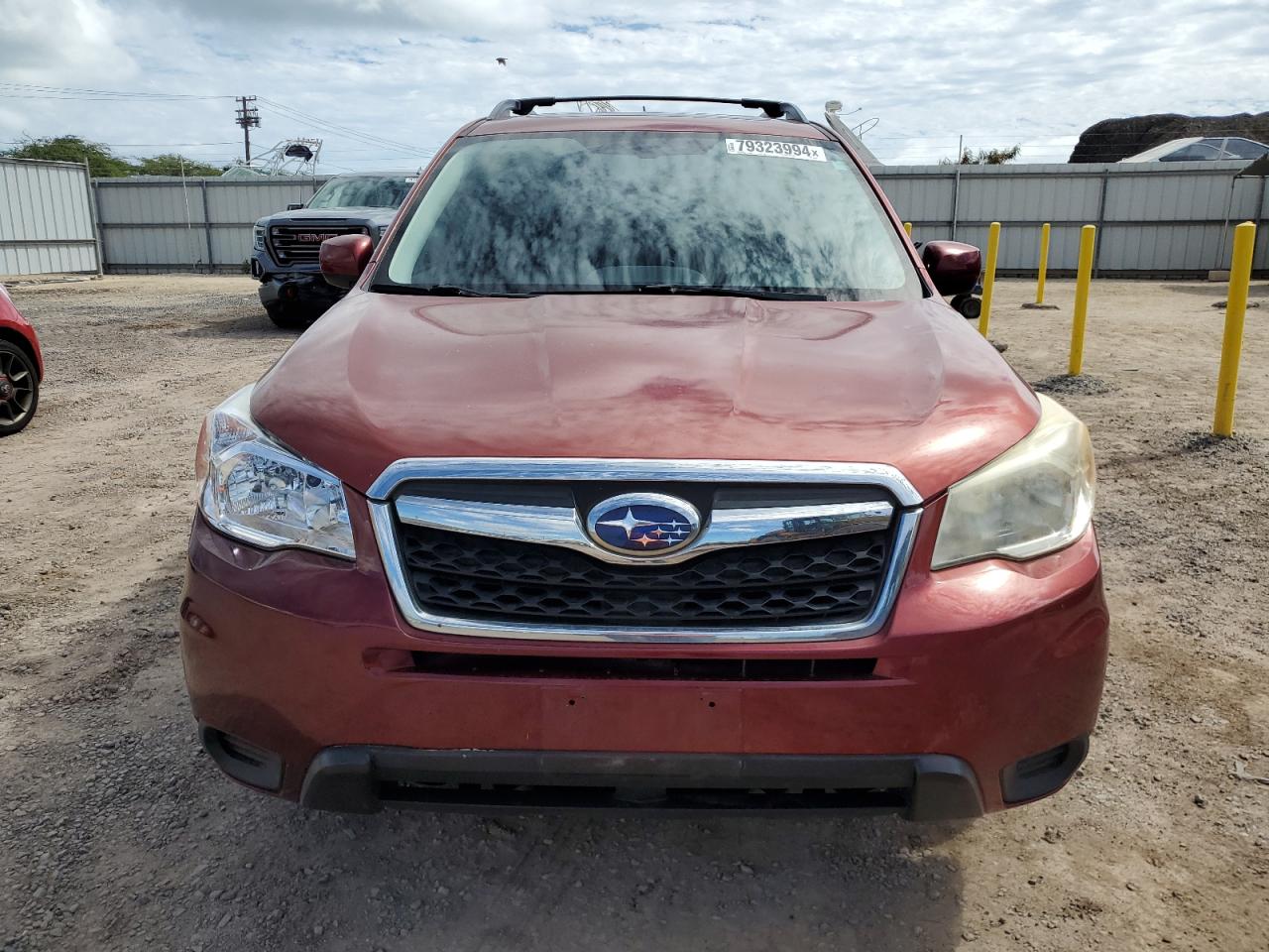 2015 Subaru Forester VIN JF2SJADC2FH442337 Copart auction photo, side / front end damage thumbnail 5