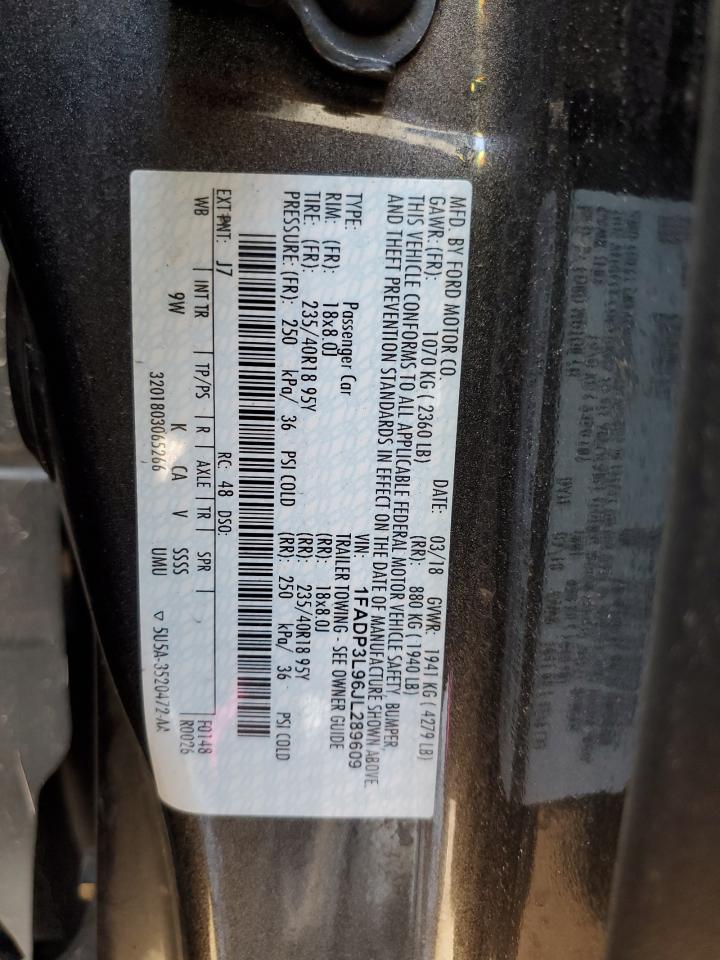 2018 Ford Focus VIN 1FADP3L96JL289609 Copart auction photo, front end / minor dent/scratches damage thumbnail 13