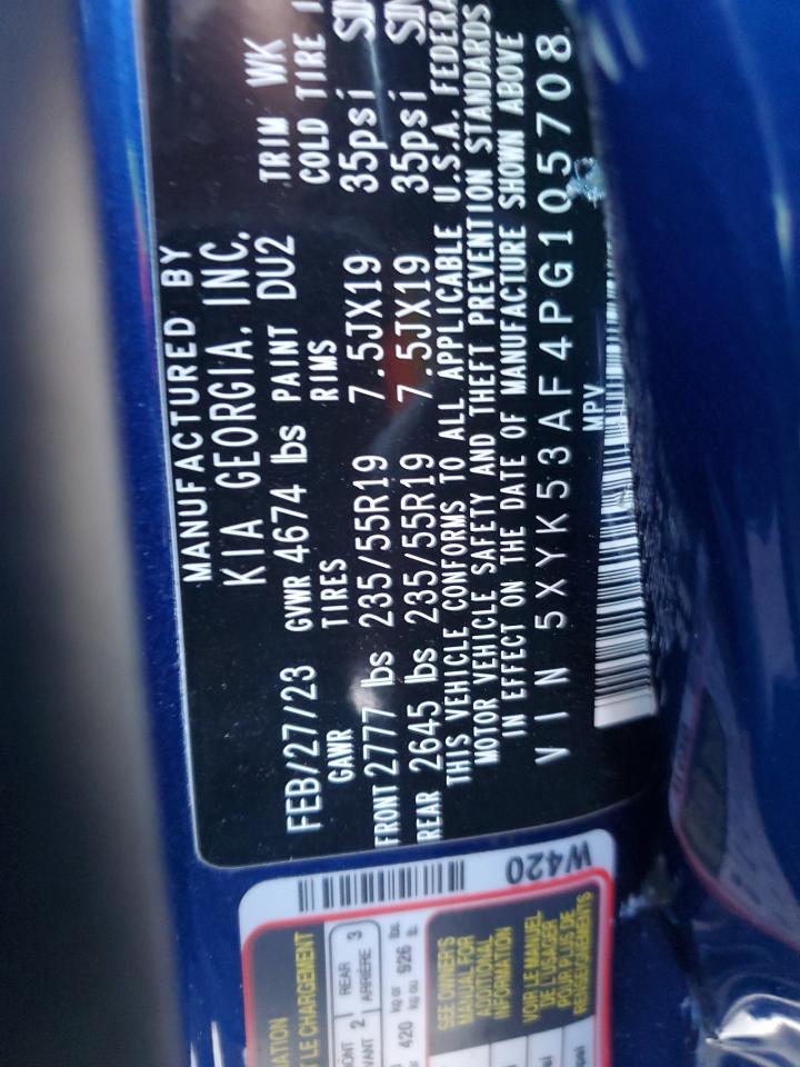 2023 KIA Sportage VIN 5XYK53AF4PG105708 Copart auction photo, side damage thumbnail 15