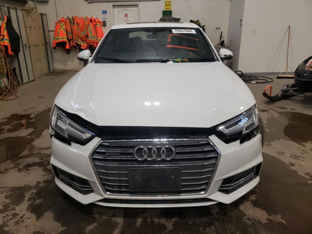 2017 Audi A4 VIN WAURNAF42HN064156 Copart auction photo, side / front end damage thumbnail 5