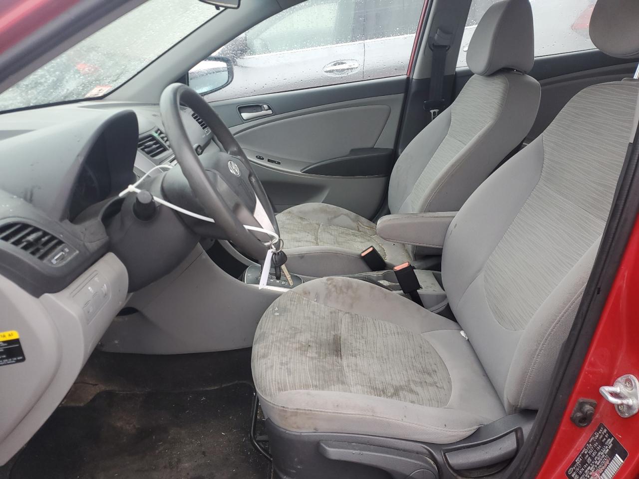 2017 Hyundai Accent VIN KMHCT4AEXHU292472 Copart auction photo, all over damage thumbnail 7